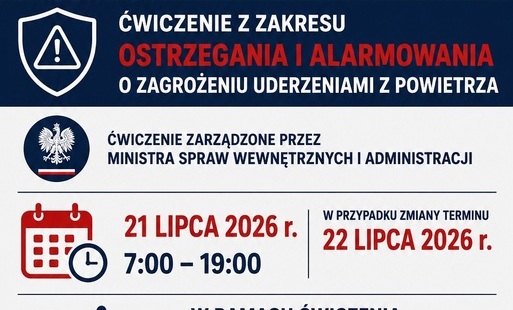 Zdjęcie do Komunikat o ćwiczeniu krajowym ALARM-26